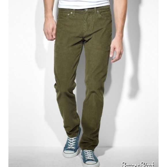 levi's 511 corduroy green